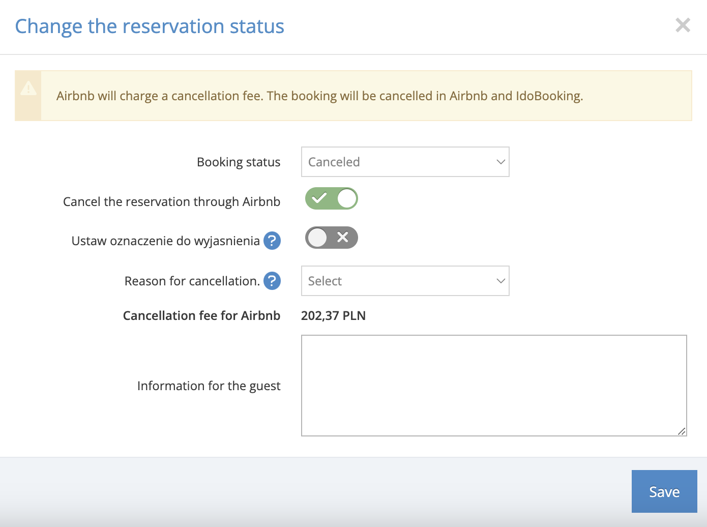 Ability to cancel Airbnb bookings from the IdoBooking panel - Ability to cancel Airbnb bookings from the IdoBooking panel